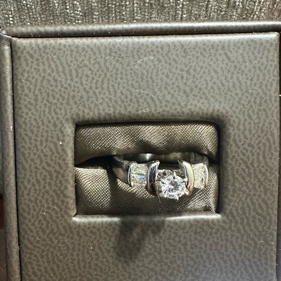 Wedding ring with natural diamonds ( Au750) 18k. - Picture 4 of 5